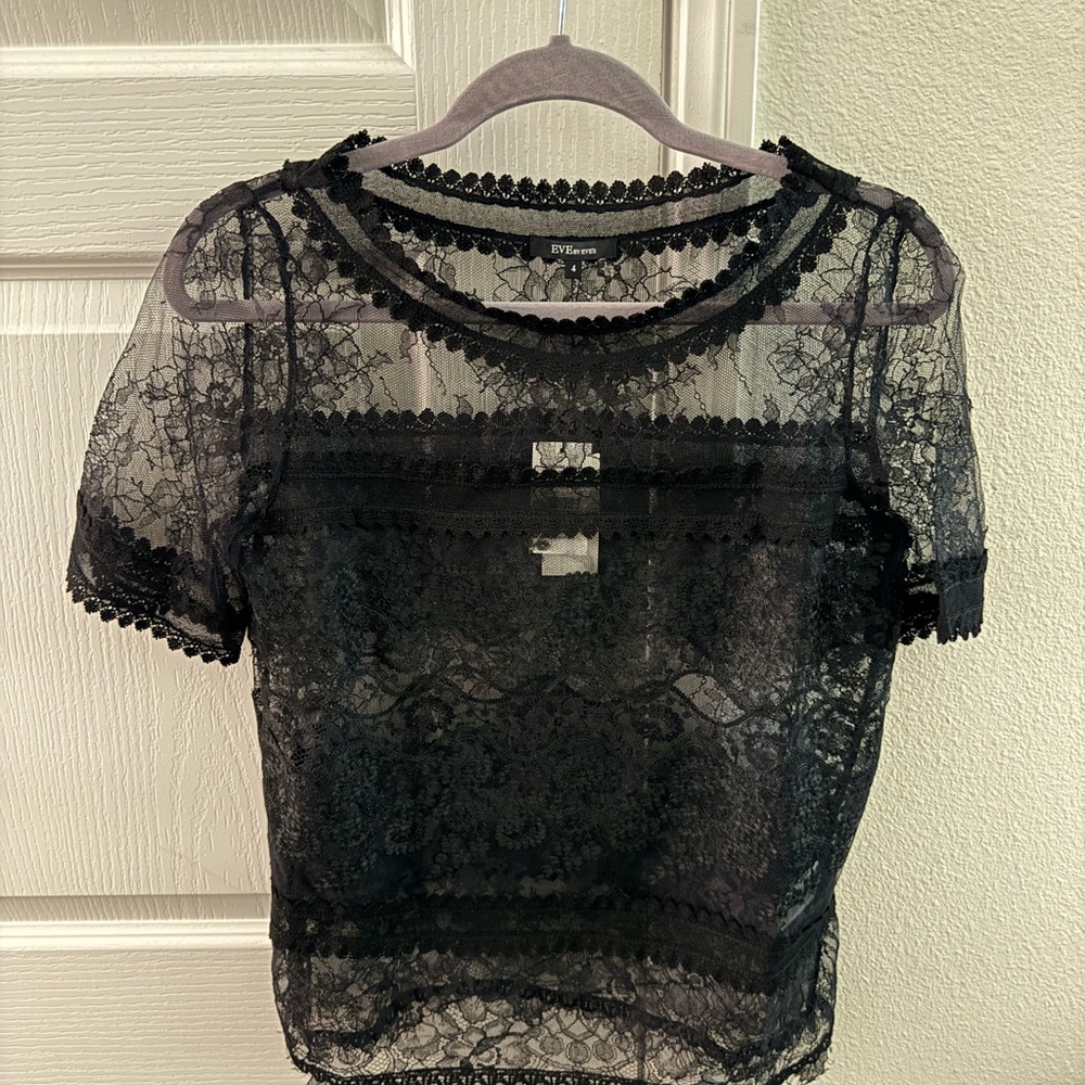 Elegant Black Lace Blouse